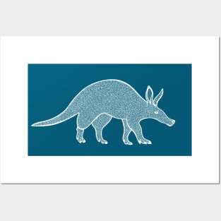 Aardvark - hand drawn detailed African animal design Posters and Art